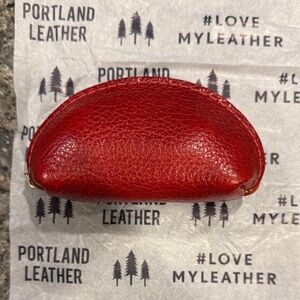 Portland Leather chili Red Taco Coin Pouch new from Mystery Box